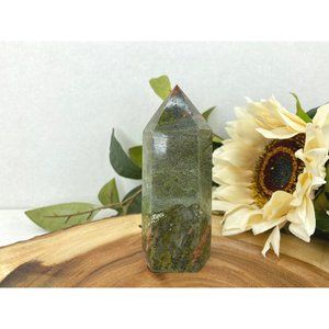 Unakite Tower - Unakite Generator - Natural Unakite Point - 4.9" Unakite Jasper